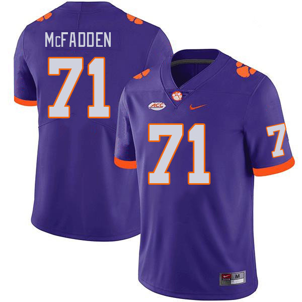 Clemson Tigers #71 Jordan McFadden College Football Jerseys Stitched Sale-Purple